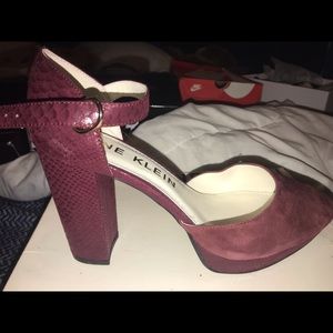 Burgundy  Platform- Snake heel